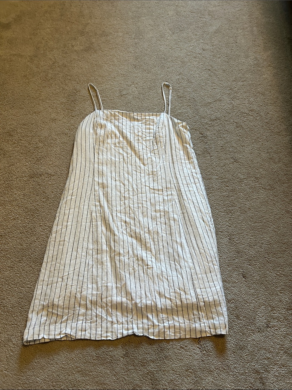 GAP Striped White & Black Spaghetti Strap Dress